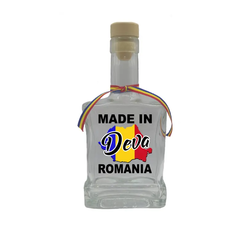 Made in deva romania, sticla cu mesaj plata, 250 ml, model divgs179 06 03